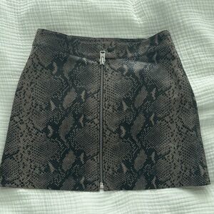 All saints snake skin leather skirt